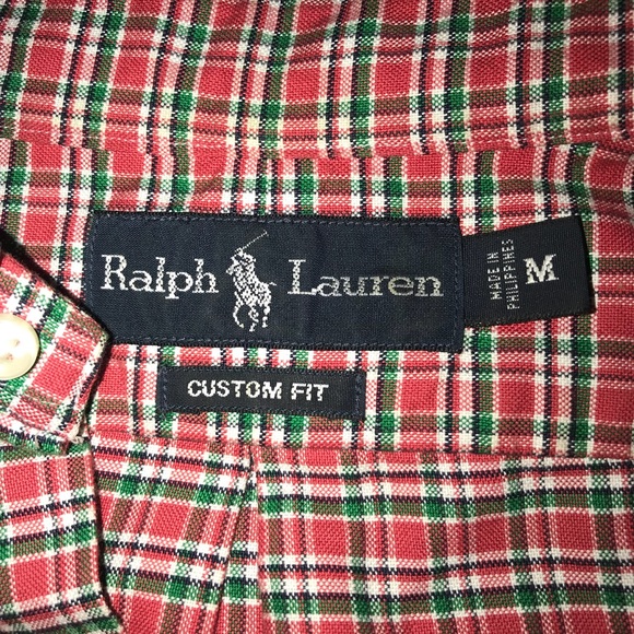 Red/green Ralph Lauren button down - Picture 3 of 3